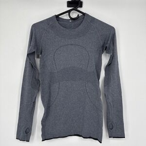 Lululemon Swiftly Tech Long Sleeve 2.0 Gray Breathable Running Shirt Sz 4 Womens